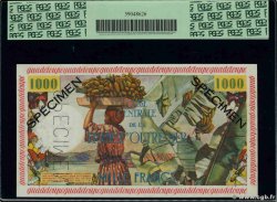 1000 Francs Pêcheur Spécimen GUADELOUPE  1960 P.39s SPL