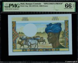 5000 Francs Épreuve MALí  1973 P.14s FDC