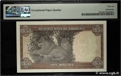 5 Dollars Remplacement RODESIA  1978 P.36b FDC