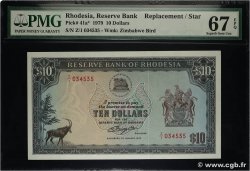 10 Dollars Remplacement RODESIA  1979 P.41ar FDC