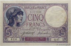 5 Francs FEMME CASQUÉE FRANCIA  1917 F.03.01