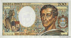 200 Francs MONTESQUIEU Fauté FRANCE  1989 F.70.09