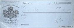 Francs Non émis FRANCE régionalisme et divers Paris 1870 DOC.Chèque TTB