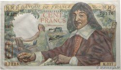 100 Francs DESCARTES FRANCE  1944 F.27.08 pr.NEUF