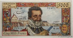 5000 Francs HENRI IV FRANCE  1957 F.49.03 TB+