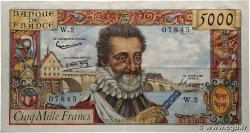 5000 Francs HENRI IV FRANCE  1957 F.49.01 TTB+