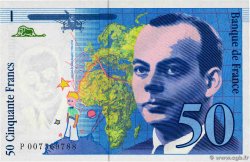 50 Francs SAINT-EXUPÉRY Sans STRAP Fauté FRANCIA  1993 F.72f4.02 SC+