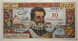 50 NF sur 5000 Francs HENRI IV FRANCE  1958 F.54.01 TTB+