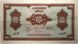 1000 Francs MOROCCO  1944 P.28 VF