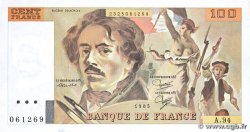 100 Francs DELACROIX modifié FRANKREICH  1985 F.69.09