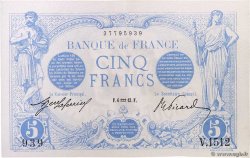 5 Francs BLEU Numéro radar FRANCIA  1913 F.02.13