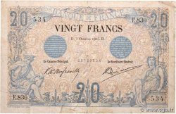 20 Francs NOIR FRANCE  1904 F.09.03