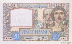 20 Francs TRAVAIL ET SCIENCE FRANCIA  1940 F.12.04