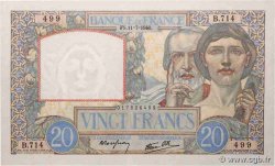 20 Francs TRAVAIL ET SCIENCE FRANCIA  1940 F.12.04