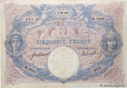 50 Francs BLEU ET ROSE FRANCE  1907 F.14.20