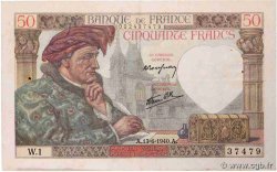 50 Francs JACQUES CŒUR FRANCE  1940 F.19.01