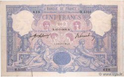 100 Francs BLEU ET ROSE FRANCE  1908 F.21.23