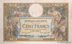 100 Francs LUC OLIVIER MERSON sans LOM FRANCE  1909 F.23.01
