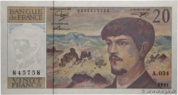 20 Francs DEBUSSY à fil de sécurité FRANCE  1991 F.66bis.02A34