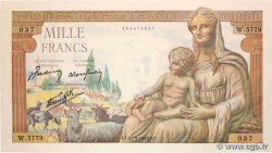 1000 Francs DÉESSE DÉMÉTER FRANCE  1943 F.40.25