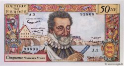 50 Nouveaux Francs HENRI IV FRANCE  1959 F.58.01 AU