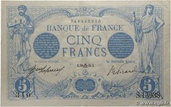 5 Francs BLEU FRANCIA  1916 F.02.43