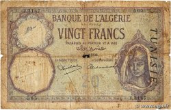 20 Francs TUNISIA  1938 P.06b G