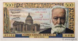 5 NF sur 500 Francs Victor HUGO FRANCIA  1958 F.52.01