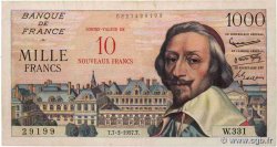 10 NF sur 1000 Francs RICHELIEU FRANCE  1957 F.53.01 pr.TTB