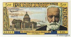 5 Nouveaux Francs VICTOR HUGO FRANCE  1961 F.56.07 AU