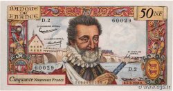 50 Nouveaux Francs HENRI IV FRANCE  1959 F.58.01
