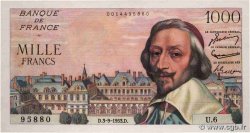 1000 Francs RICHELIEU FRANCE  1953 F.42.02