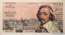 1000 Francs RICHELIEU FRANCIA  1954 F.42.06