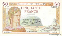 50 Francs CÉRÈS FRANCE  1935 F.17.11 VF+