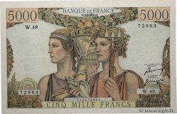 5000 Francs TERRE ET MER FRANCE  1951 F.48.03 XF