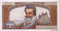 5000 Francs HENRI IV FRANCE  1957 F.49.02 XF