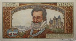 5000 Francs HENRI IV FRANCE  1957 F.49.04 VF+