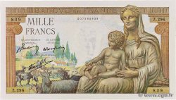 1000 Francs DÉESSE DÉMÉTER FRANCE  1942 F.40.02 UNC-