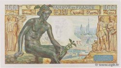 1000 Francs DÉESSE DÉMÉTER FRANCE  1942 F.40.02 UNC-