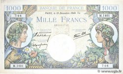 1000 Francs COMMERCE ET INDUSTRIE FRANCE  1940 F.39.03 VF
