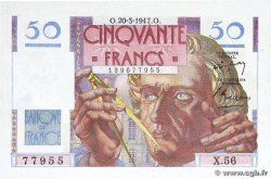 50 Francs LE VERRIER FRANCIA  1947 F.20.07 SC