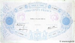 500 Francs BLEU ET ROSE modifié FRANKREICH  1938 F.31.18 S