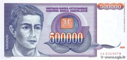500000 Dinara YUGOSLAVIA  1993 P.119 UNC