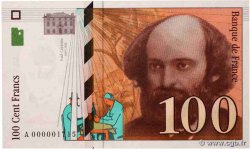 100 Francs CÉZANNE Petit numéro FRANCE  1997 F.74.01A pr.NEUF