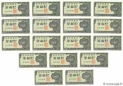 50 Jeon Lot SOUTH KOREA   1962 P.29a UNC