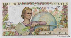 10000 Francs GÉNIE FRANÇAIS FRANCE  1951 F.50.55 VF