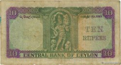 10 Rupees CEYLON  1954 P.055 fS