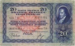 20 Francs SUISSE  1935 P.39e