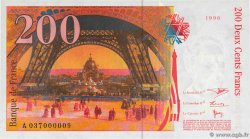 200 Francs EIFFEL Petit numéro FRANCE  1996 F.75.03A1 UNC