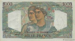 1000 Francs MINERVE ET HERCULE FRANCE  1950 F.41.32 VF+